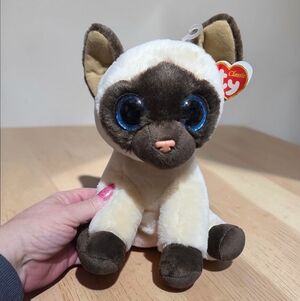 🆕️ TY Original Beanie Babies Jaden the Siamese Cat 11" Plushie 2017 With Tags